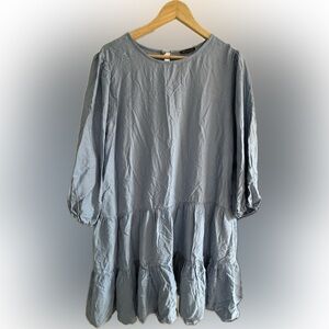 SHINESTAR Ruffle Babydoll long sleeve dress size large